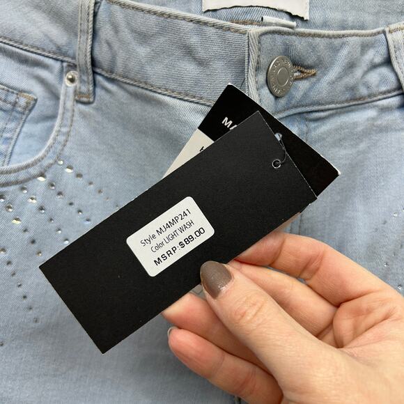 NEW Marc New York High Rise Wide Leg Jeans Plus Size 16 Rhinestone High Waist - Picture 6 of 7